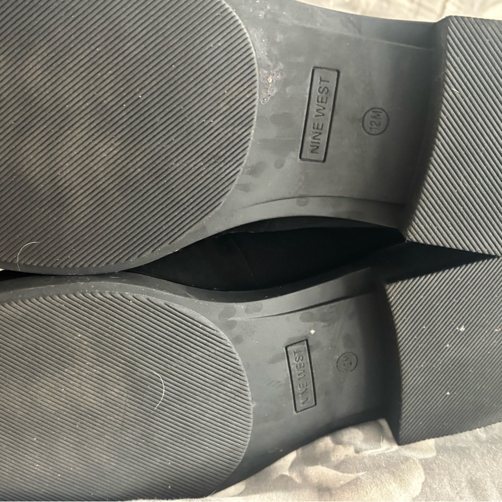 Nine West Suede Black Tassel Loafers - Picture 8 of 9